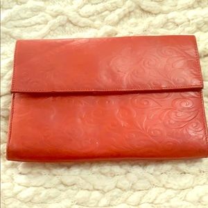 Red Leather Clutch